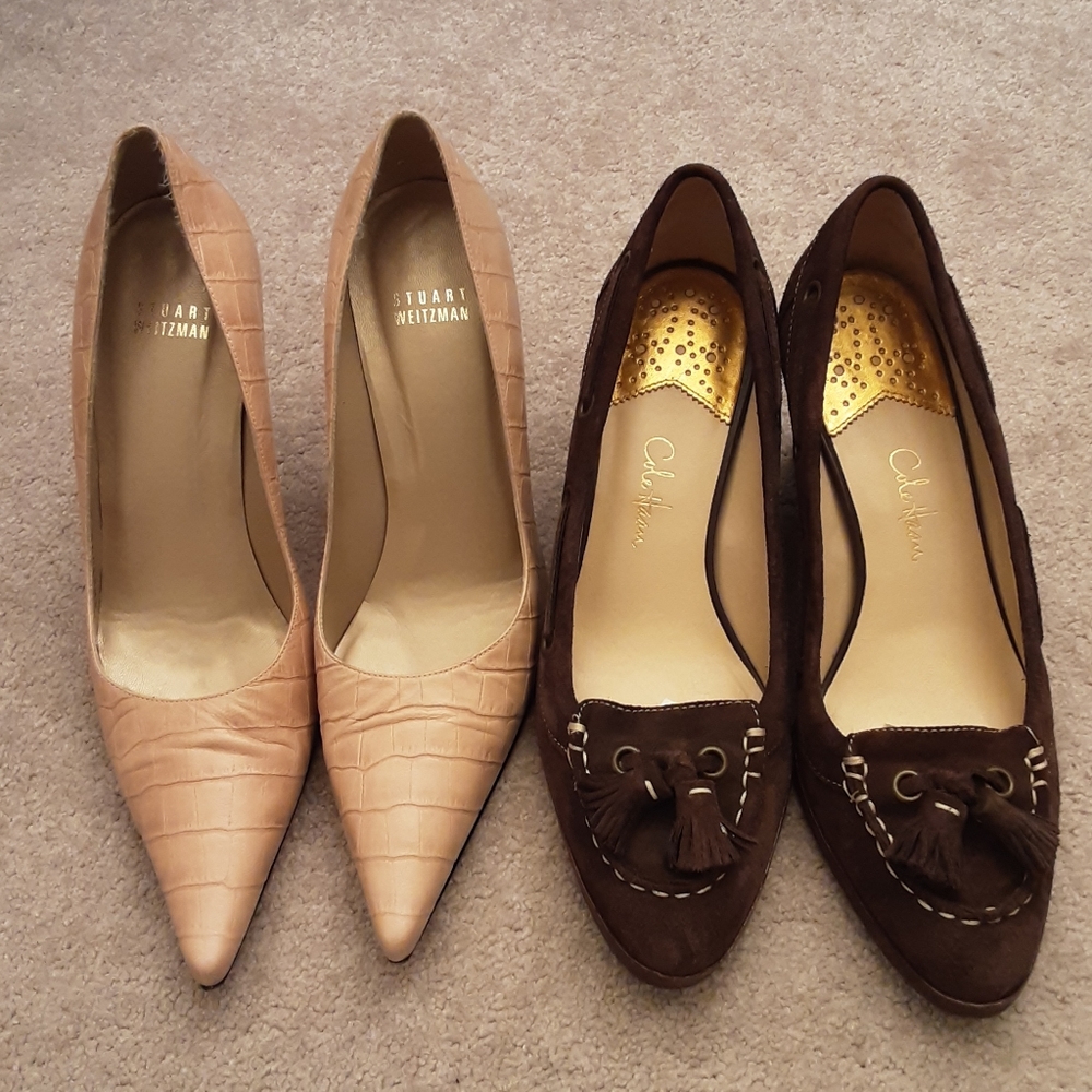 2 pairs of leather shoes